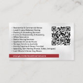 Carte De Visite Services de déplacement - Déplacement (Dos)