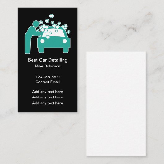 Carte De Visite Services de détail professionnels de voiture (Devant / Derrière)