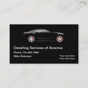 Carte De Visite Services de detailing automobile Élégant Moderne