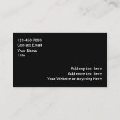 Carte De Visite Services de detailing automobile les plus cool (Dos)