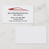 Carte De Visite Services de detailing automobile mobile (Devant / Derrière)