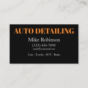 Carte De Visite Services de detailing automobile modernes et audac