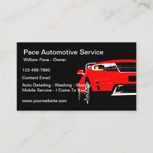 Carte De Visite Services de détails de voiture automobiles