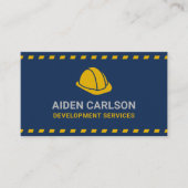 Carte De Visite Services de développement Casque bleu foncé (Devant)