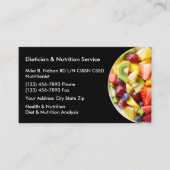 Carte De Visite Services De Diététiste Et De Nutrition (Devant)