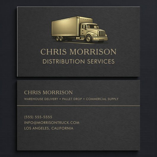 Carte De Visite Services de distribution Camionnage Professionnel