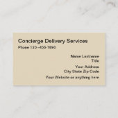 Carte De Visite Services de distribution de messager (Dos)