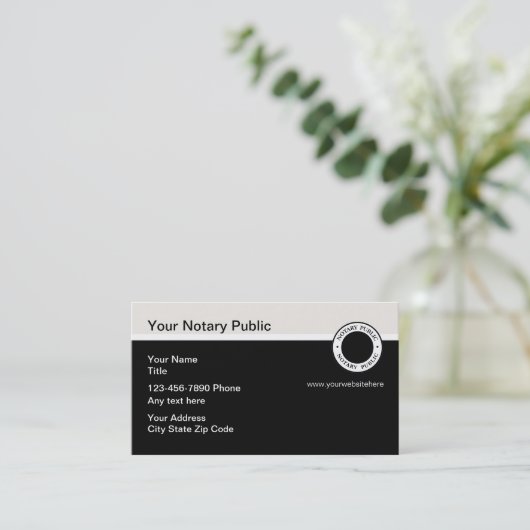 Carte De Visite Services de documents publics notaires (Debout devant)