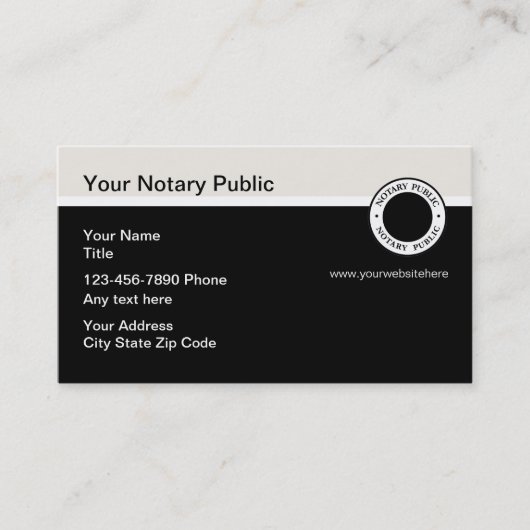 Carte De Visite Services de documents publics notaires (Devant)
