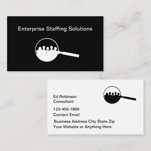 Carte De Visite Services de dotation des entreprises (Devant / Derrière)