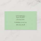 Carte De Visite Services de doula de script Vert Sauge (Dos)