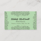 Carte De Visite Services de doula de script Vert Sauge (Devant)