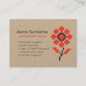 Carte de visite Services de Doula Rustique  (Devant)