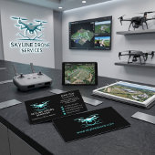 Carte De Visite Services de drone professionnels pour l'immobilier