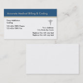 Carte De Visite Services de facturation et de codage médicaux (Devant / Derrière)