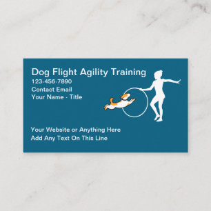 Carte De Visite Services de formation de chien d'agilité canine