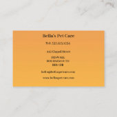 Carte De Visite Services de garde d'animaux de compagnie illustrés (Dos)