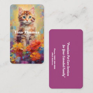 Carte De Visite Services de garde de chat