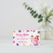 Carte De Visite Services de garde d'enfants | Garde d'enfants rose (Debout devant)