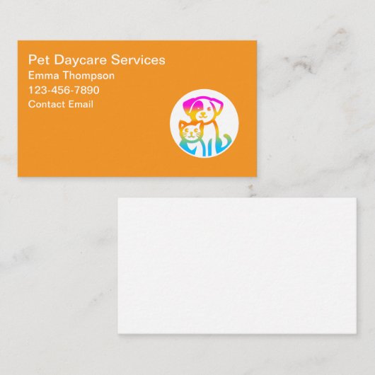 Carte De Visite Services de garde pour animaux (Devant / Derrière)