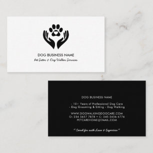 Carte De Visite Services de gardiennage d'animaux de compagnie élé