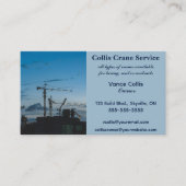Carte De Visite Services de grue de construction modifiables (Devant)