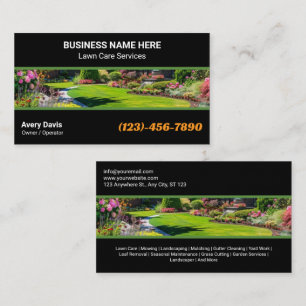 Carte De Visite Services de jardin professionnels Entretien de pel