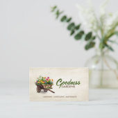 Carte De Visite Services de jardinage aquarelle (Debout devant)