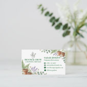 Carte De Visite Services de jardinage Bloom & Grow (Debout devant)