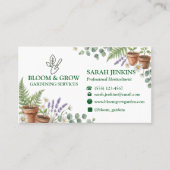 Carte De Visite Services de jardinage Bloom & Grow (Devant)