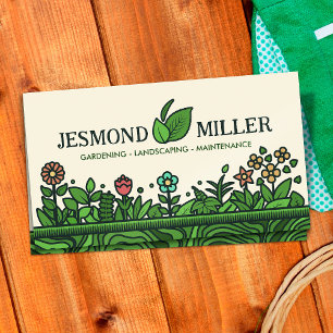 Carte De Visite Services de jardinage et d'aménagement paysager
