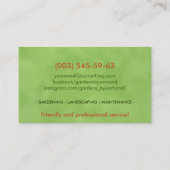 Carte De Visite Services de jardinage et de paysage (Dos)