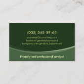 Carte De Visite Services de jardinage et de paysage (Dos)