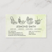Carte De Visite Services de jardinage - Illustration à la main (Devant)
