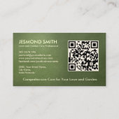 Carte De Visite Services de jardinage - Illustration à main (Dos)