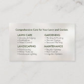 Carte De Visite Services de jardinage - Illustration à main (Dos)