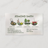 Carte De Visite Services de jardinage - Illustration à main (Devant)