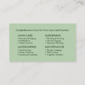 Carte De Visite Services de jardinage - Illustration d'art en lign (Dos)