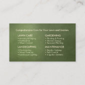 Carte De Visite Services de jardinage - Illustration dessinée à la (Dos)