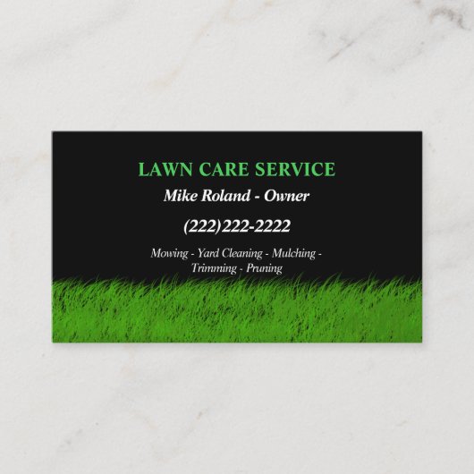 Carte De Visite Services de jardinage professionnels modernes pour (Devant)