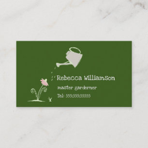 Carte De Visite Services de jardinage Whimsical et code QR
