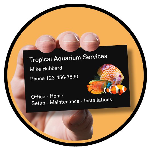 Carte De Visite Services de l'aquarium professionnel