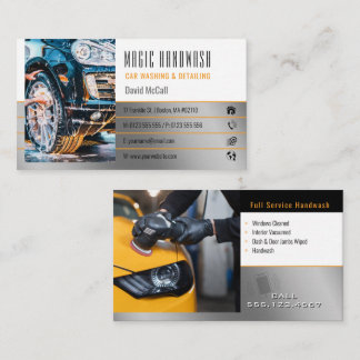 Carte De Visite Services de lavage à main | Lavage de voiture