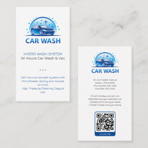Carte De Visite Services de lavage à main Laver