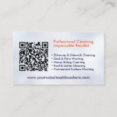 Carte De Visite Services de lavage sous pression (Dos)