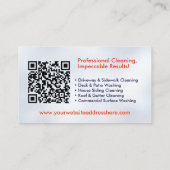 Carte De Visite Services de lavage sous pression (Dos)