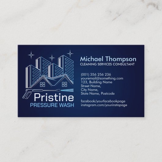 Carte De Visite Services de lavage sous pression (Devant)
