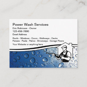 Carte De Visite Services de lavage sous pression et de nettoyage h