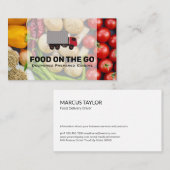 Carte De Visite Services de livraison alimentaire | Camion | Produ (Devant / Derrière)