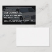 Carte De Visite Services de location de limousines (Devant / Derrière)